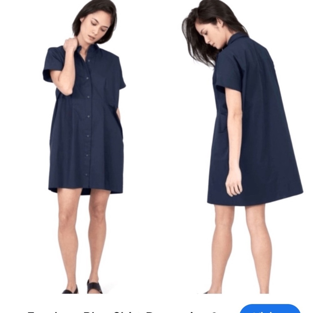 Everlane women's size 10 button-down collared baby doll dress